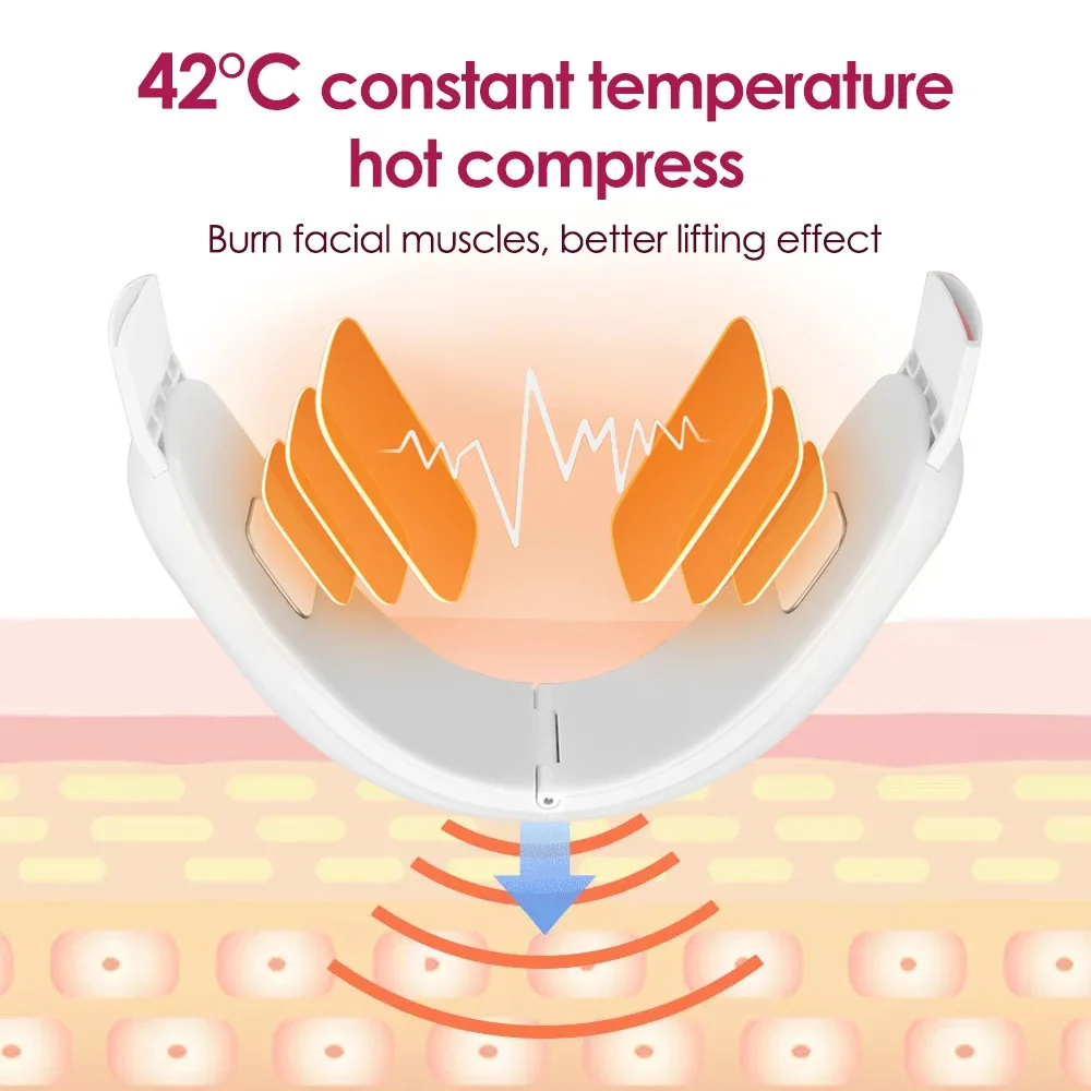 Máquina de estiramiento Facial en V, cinturón de elevación eléctrico con línea en V, masaje Facial, estiramiento de la piel, dispositivo de belleza reafirmante, reductor de papada