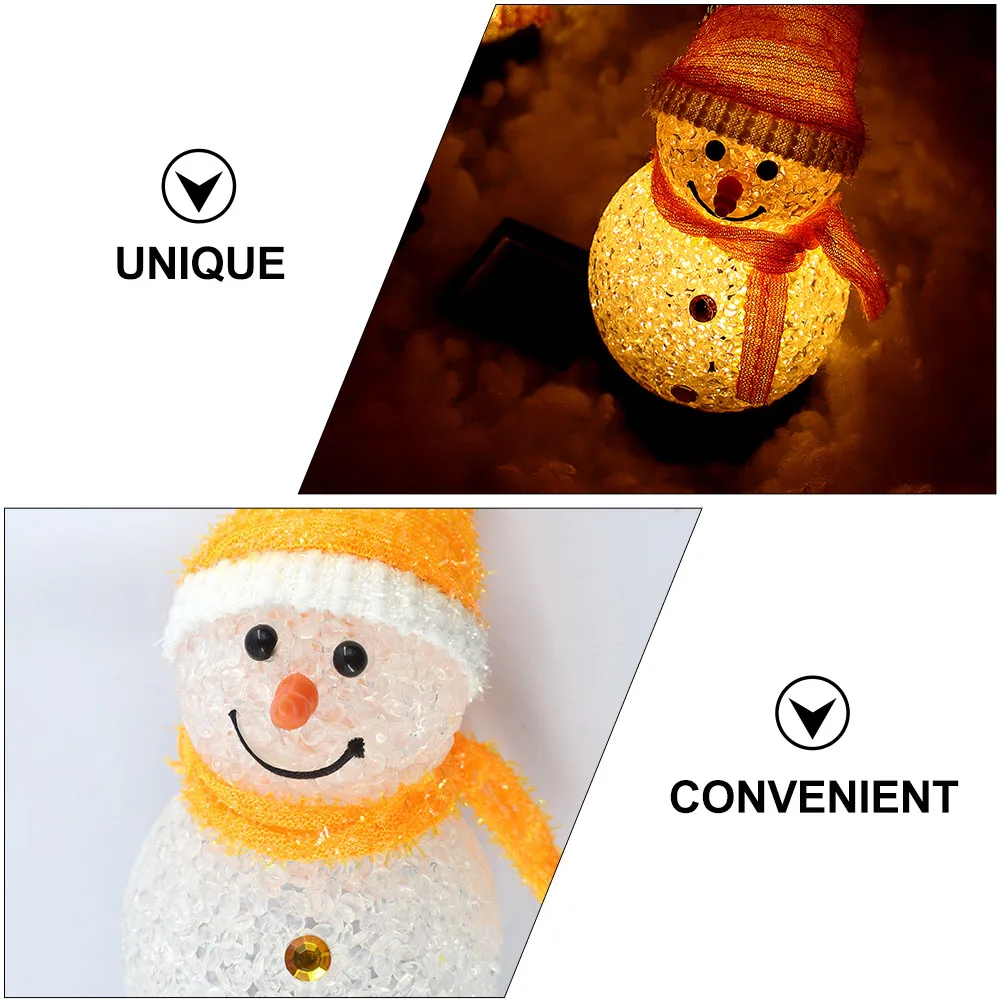 

LED Snowman Shape Solar Lawn Lamp Outdoor Garden Light Ground Stake Decorative Lamp Energy Saving Pathway Light for Yard