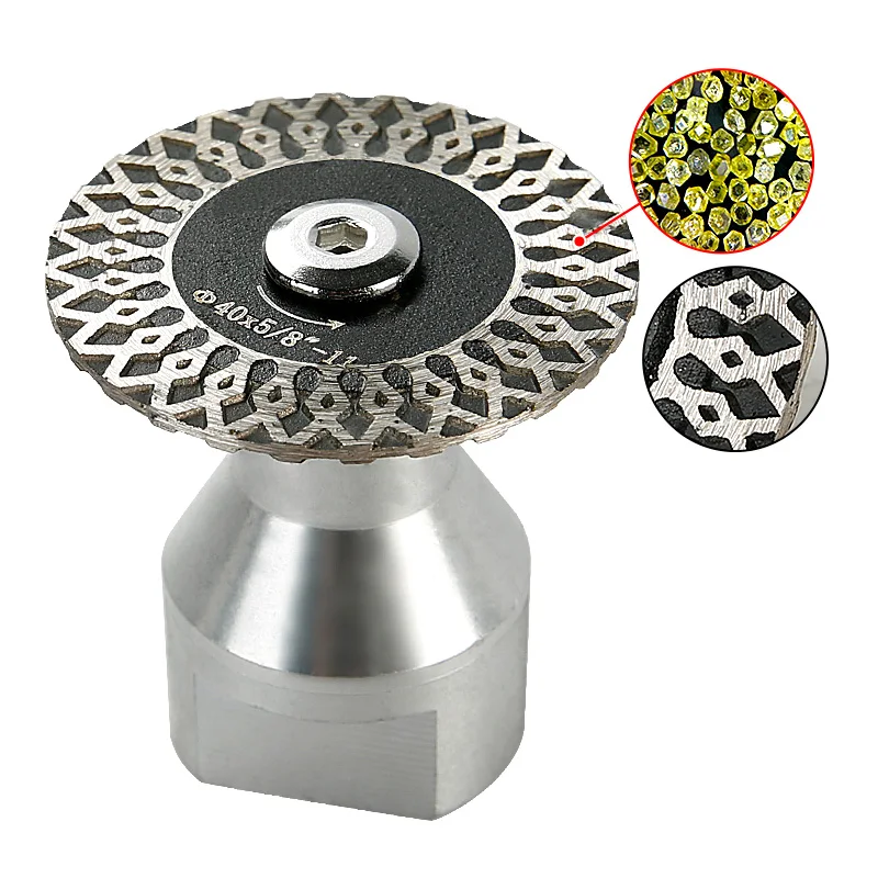 LOZLIN 40mm Diamond Mini Saw Blade with Thread Stone Cutting Disc Granite Sandstone Concrete Lettering Carving Grinding Tool view 3