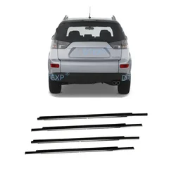 4 Pieces Outside Black Window Glass Rubber for Outlander 2007-2012 5727A007 Protect WeathersStrip for Peugeot 4007 92.5cm 90cm