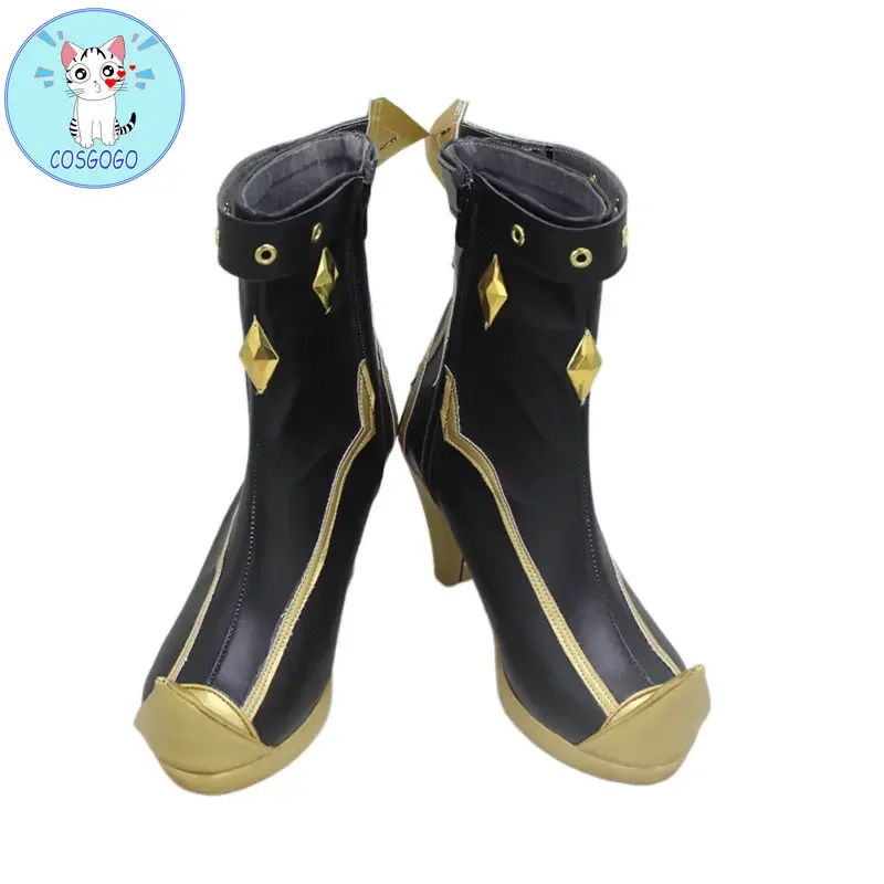 Cosgogo jogo sumeru dehya cosplay trajes botas genshin impacto dehya sumeru cosplay sapatos de salto alto feminino masculino