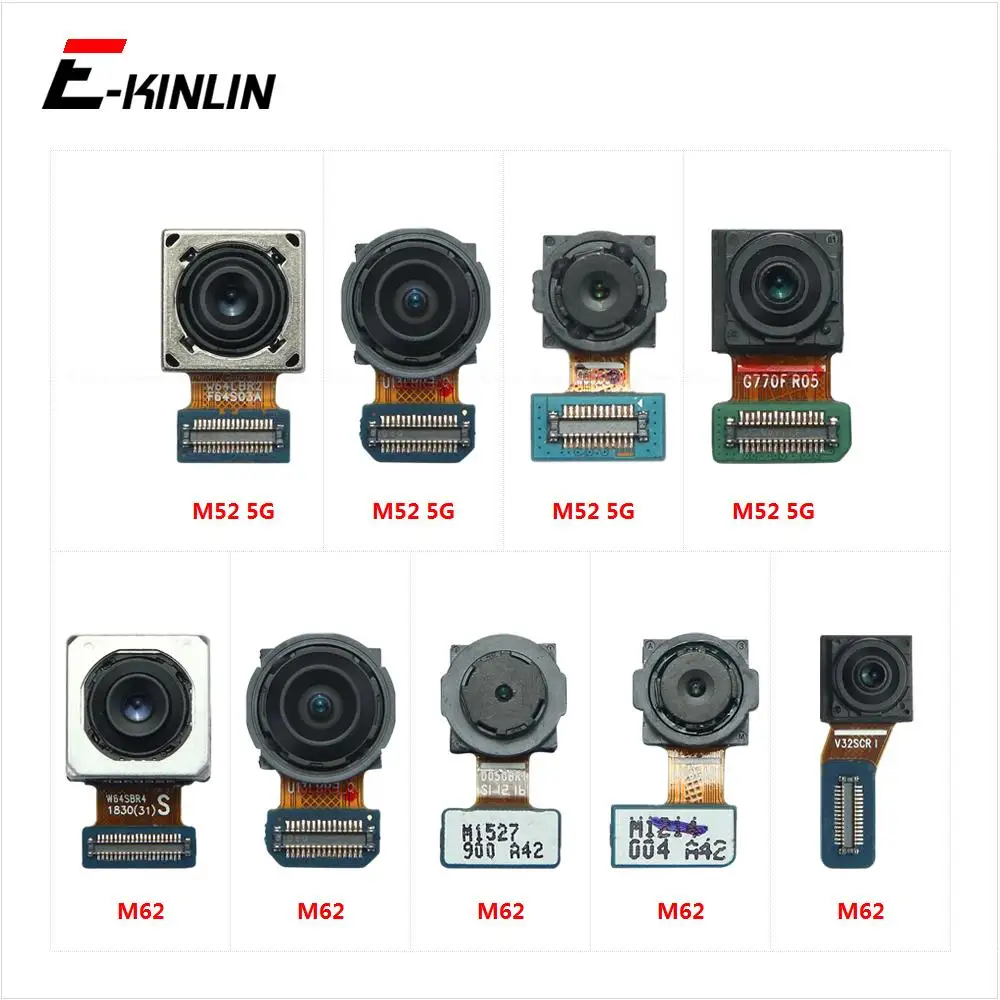 Main Depth Telephoto Macro Ultrawide Back Front Selfie Camera For Samsung Galaxy M62 M52 5G M526 M625 Flex Cable Repair Parts