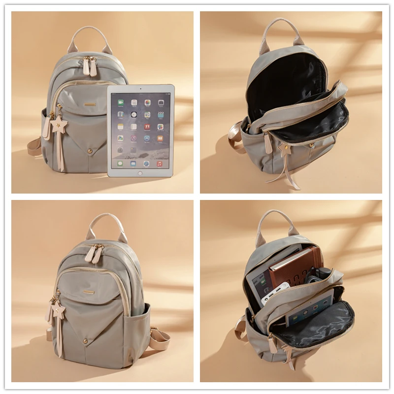 Backpack Bag Girl Stylish Travel Bags for Women Waterproof Fashion Backbag 2024 New Design Simple Anti-theft Schoolbag Aesthetic