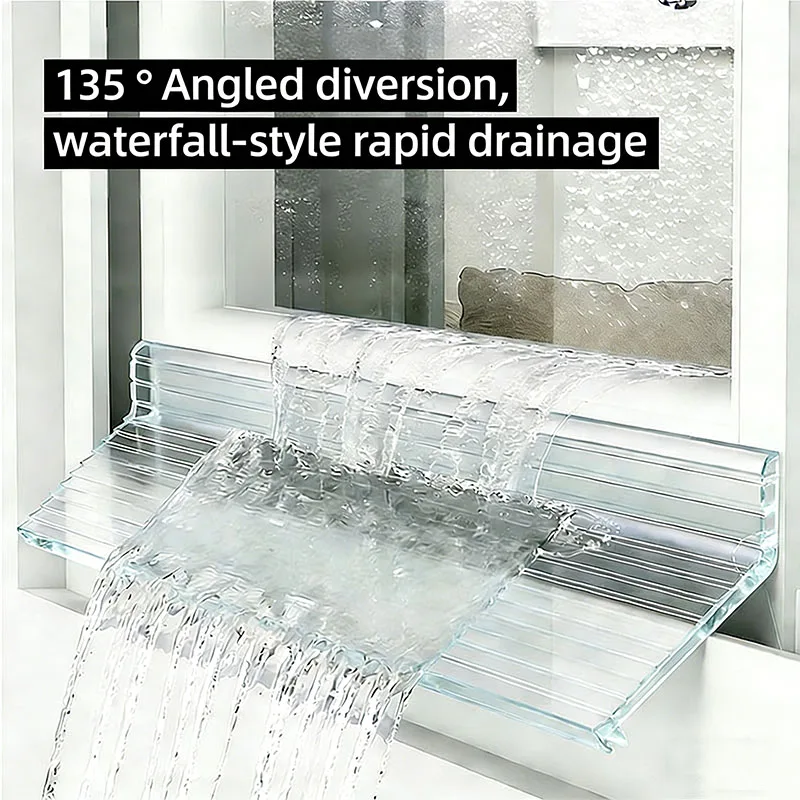 

1.5M/1M Transparent Waterproof Seal Strip Self Adhesive Window Water Blocking Bar Draft Stopper Balcony Deflector