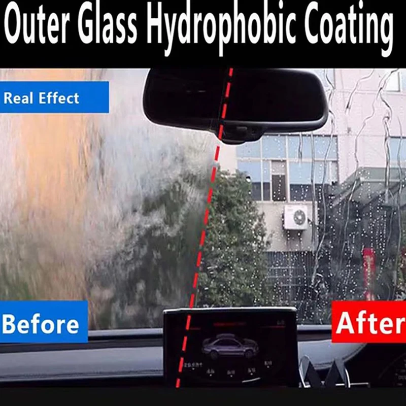 50ml Car Anti Rain Coating Glass Hydrophobic Coating S2 Ceramic Spray Windshield Mirror Coating HGKJ S2 Car Care Paint Detailing