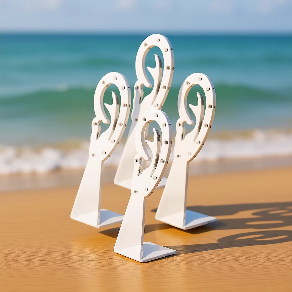 

4pcs Ear Ring Display Holder Organizer Stand Acrylic Jewelry Storage Rack Lightweight Compact Stable Base Decorative Fashionable