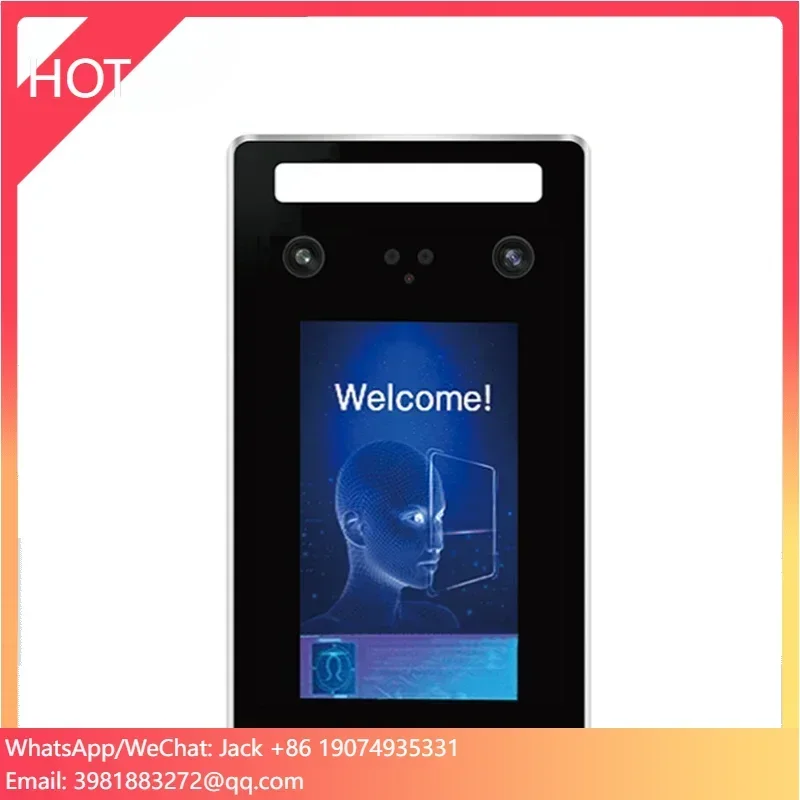 

Водонепроницаемый терминал распознавания лиц IP65 с функцией учета рабочего времени, система контроля доступа к дверям со считывателем карт и бесплатным программным обеспечением