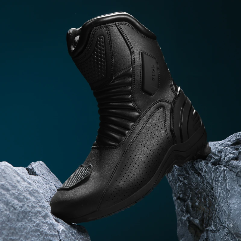 Racing Boots Safe Riding Waterproof Motocross Boots Men's Women Anti Fall Wear-resistant Motorcycle Boots Equipment Rally Shoes