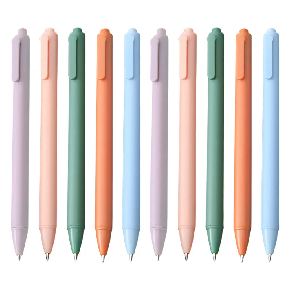 

10pcs Retractable Gel Pens Smooth Writing Ergonomic Design For Journaling Office School Supplies Christmas Party