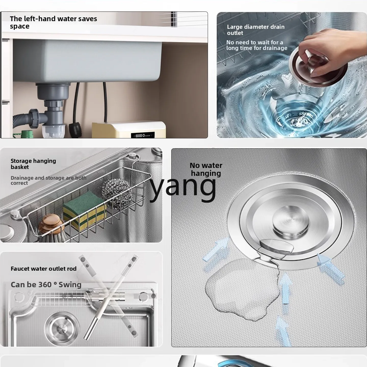 LMM Small Apartment Small Size Mini Kitchen Sink Dishwashing Basin