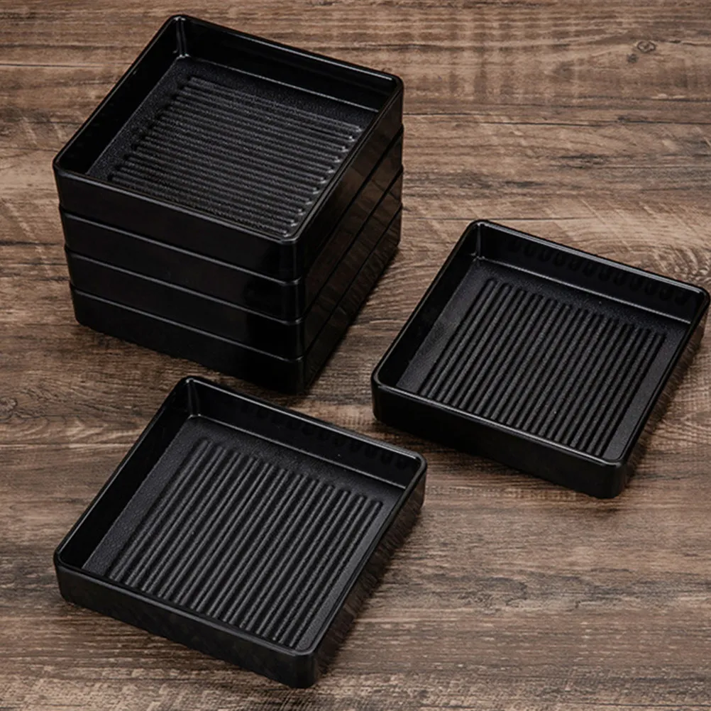 

Stylish Square Melamine Food Serving Plate for Bbq Sushi Shrimp Paste Meatball Hot Pot Restaurant Grade Kitchen Tableware