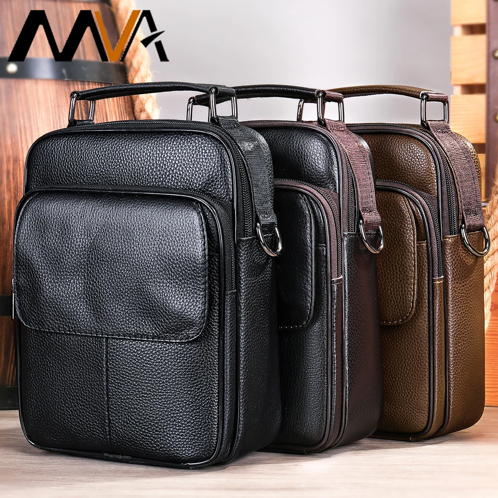 

MVA Men's Shoulder Bag For Men Messenger Leather Bandolera Sacoche Homme Bolso Hombre Sling Bolsos Para Mujer Bicycle Tote Bags