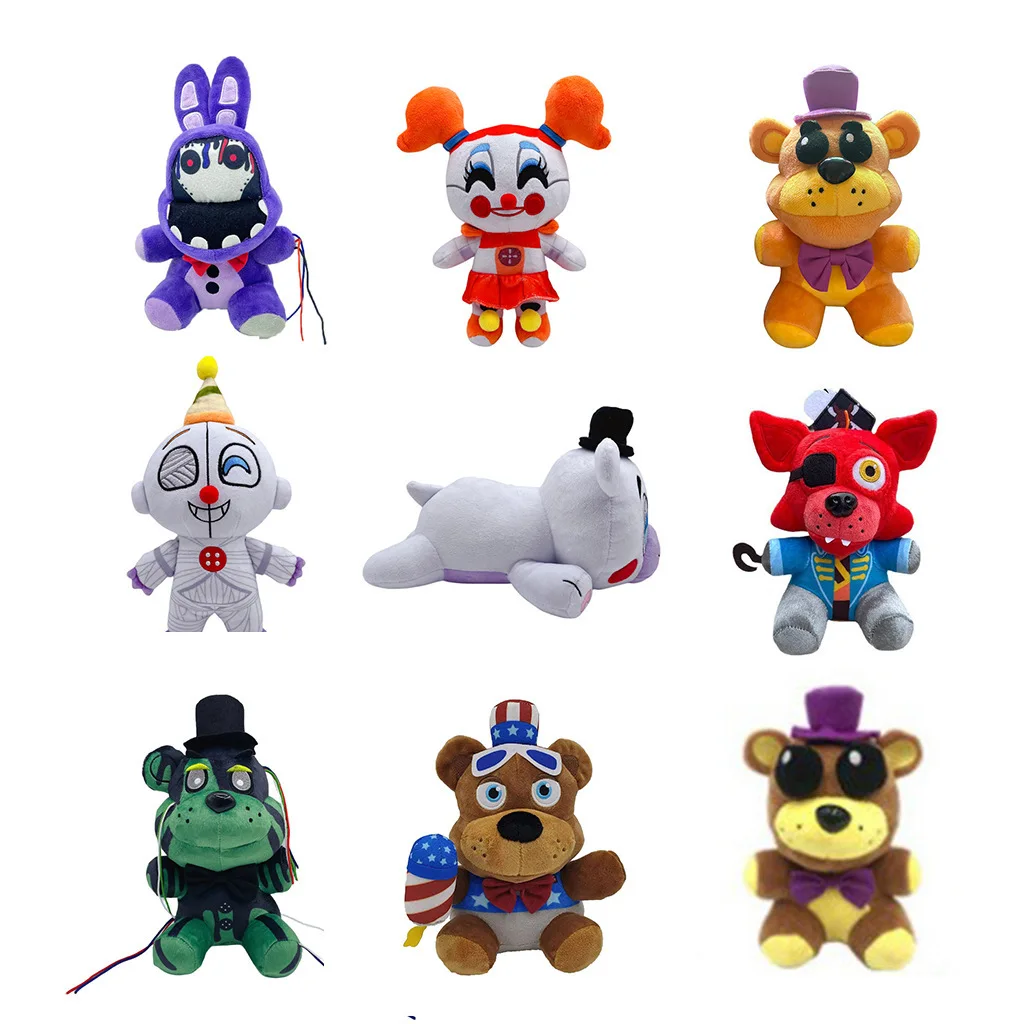 18CM Fnaf freddy Cartoon Funny Plush Doll Soft Bear Rabbit Game Peripheral Ornaments Plush Model Toy Fnaf Doll Holiday Gift