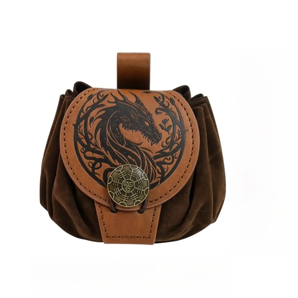 

Creative Artificial Leather Belt Wallet Retro Hangable Bag Money Pouch Portable Coin Purse