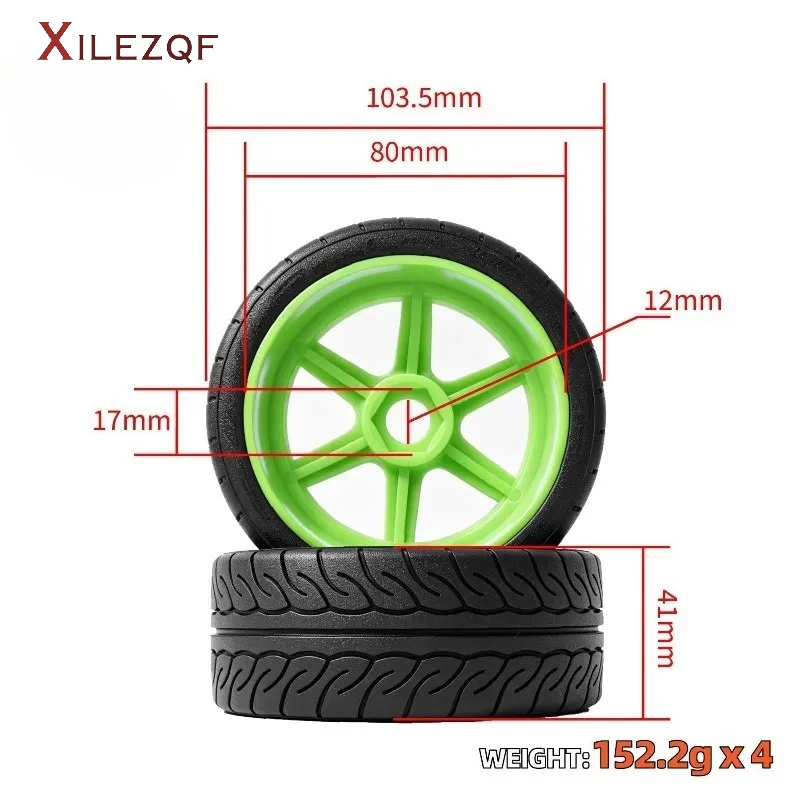 1/7 WRC Rally Tires & Wheel Rims 17mm Hex for 1/8 RC Car Arrma HSP HPI Txas MXJ KKPIT Losi Kyosho Redcat WR8 KM FS Citroen