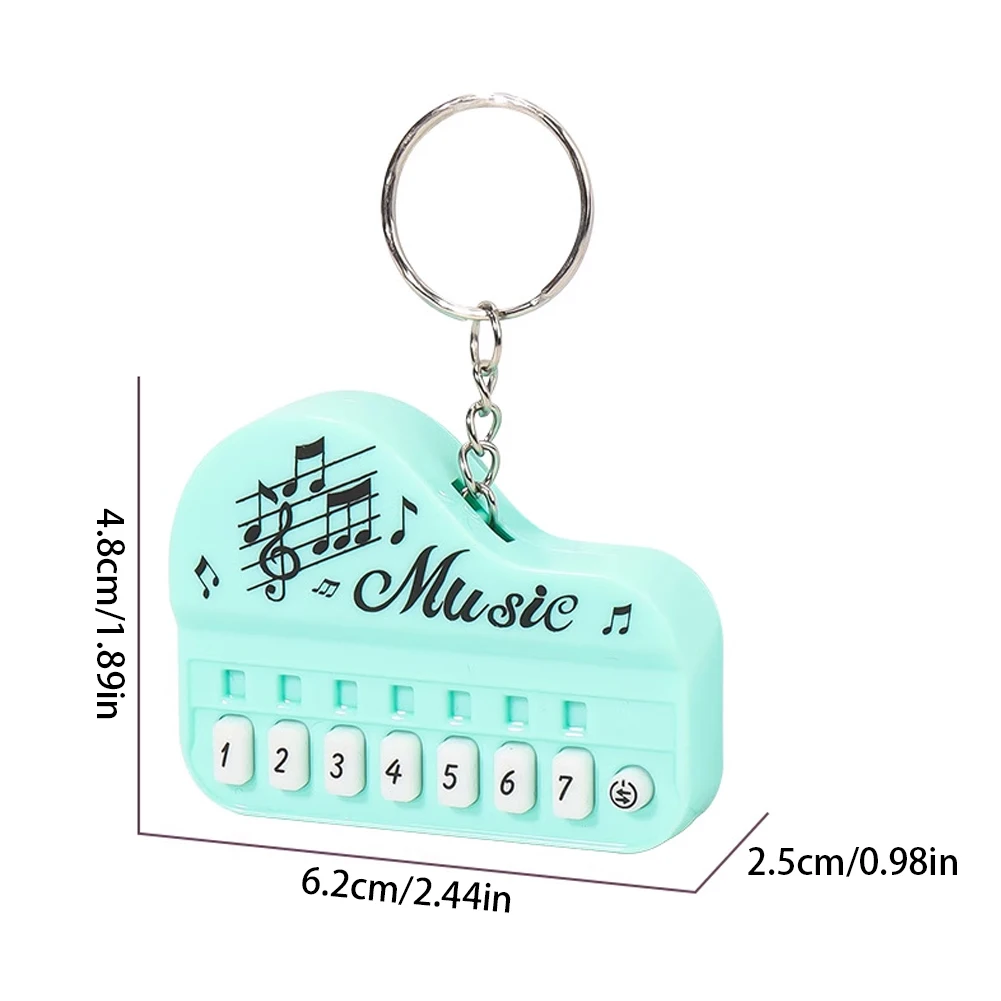 Cute Creative Keychains Mini Piano Toy Can Play Kids Electronic Organ Keyboard Children Gift Pendant Unisex Keychain Accessories