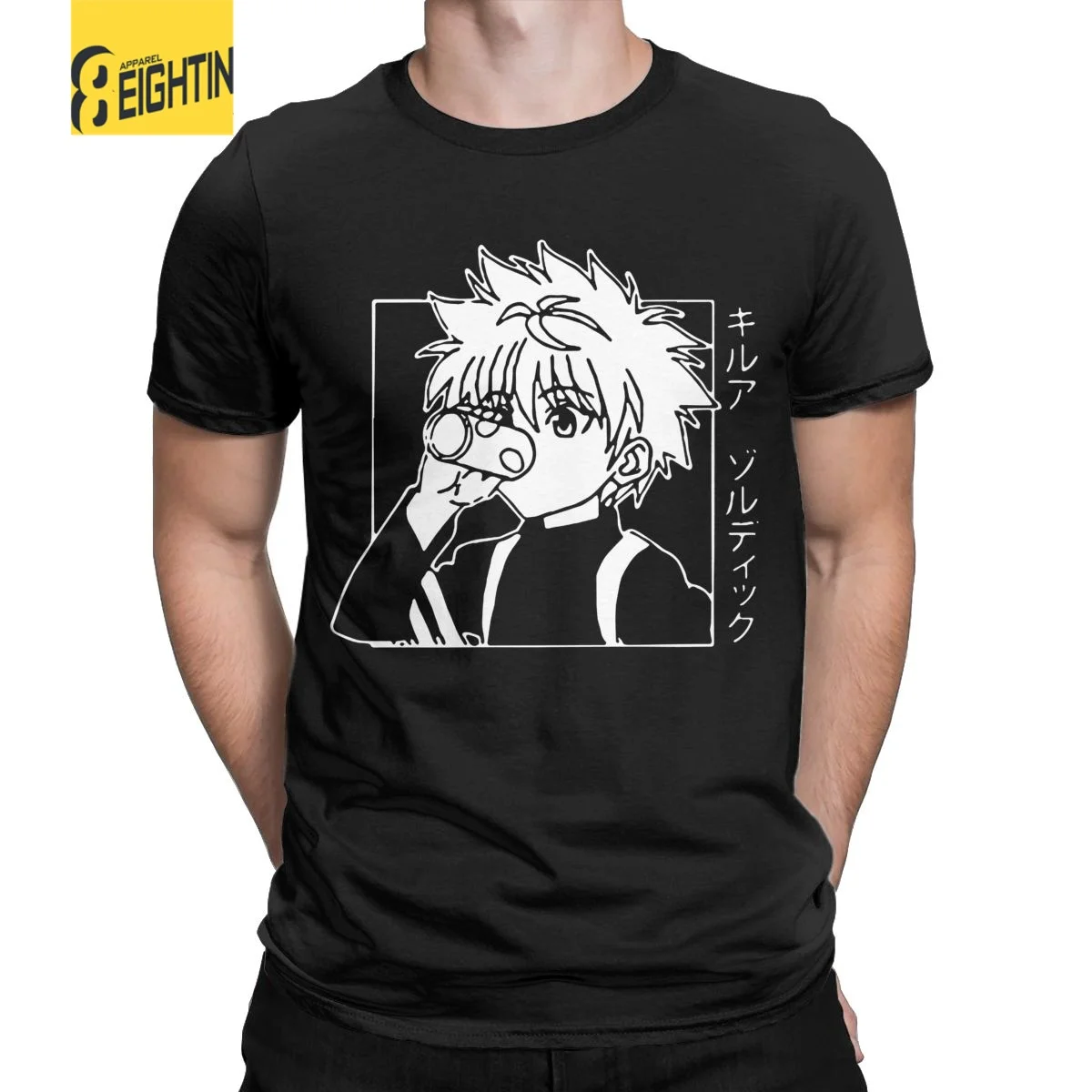 Hunter X Hunter Killua Zoldyck Men's T Shirts Leisure Tees Short Sleeve Round Collar T-Shirts 100% Cotton Adult Clothing