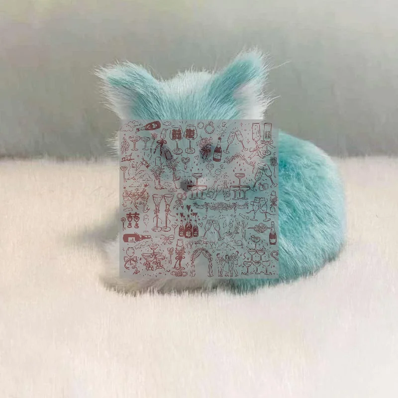 Soft Squatting Mini Plush Simulation Fox Soft Lifelike Plush Stuffed Fox Doll Cute Colorful Animal Figurine Home Decor