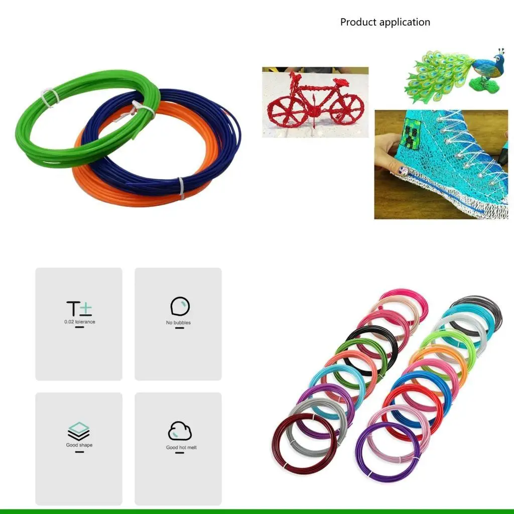 

U55C Нить диаметром 1,75 мм устойчива к высоким температурам для 3D-ручек, безопасна и не имеет запаха