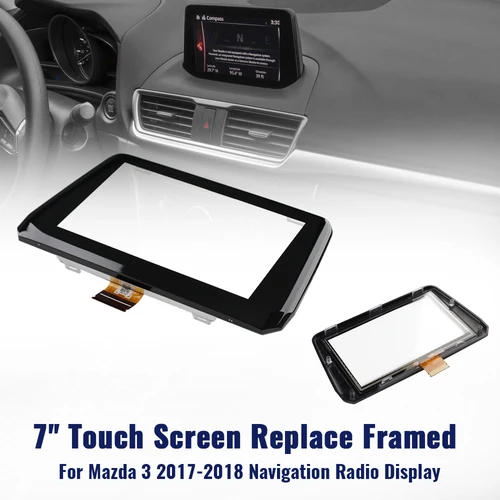 Imagen 2 del producto Para MAZDA 3 Axela 2017-2018 OEM TM070RDH03-00 Digitalizador de pantalla táctil de 7 pulgadas con marco de navegación Radio pantalla accesorios de coche