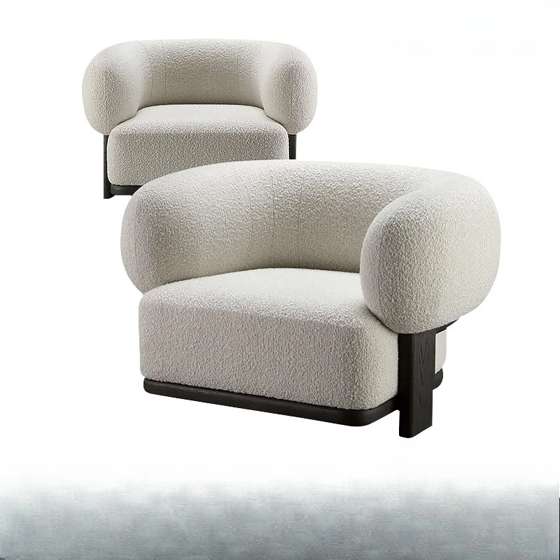

Sofa chair light luxury high sense modern simple solid wood leisure living room hotel reception single