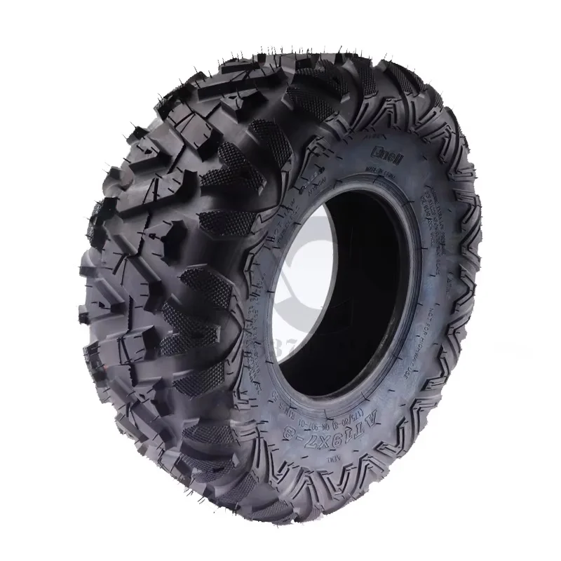 8 Inch Tubeless Tires - Front 19x7-8 Rear 18X9.50-8 Kart, ATV, UTV Dirt Bike Tires, Quad Dirt Buggy Road Tires