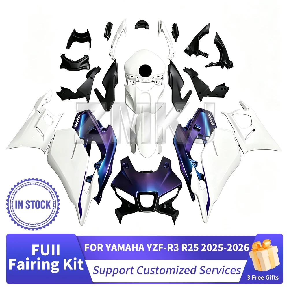 3 Gifts R3 R5 New Body Kit In Stock For YAMAHA YZFR3 YZFR25 2025 2026 Custom ABS Injection Full Motorcycle Fairing Bodywork Set