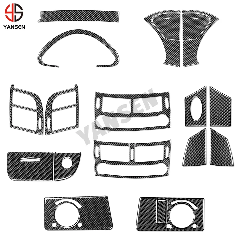 

Car Accessories For Mercedes Benz E-Class W211 2003-2009 Gear Shift Panel Window Lift Decoration Carbon Fiber Cover Sticker