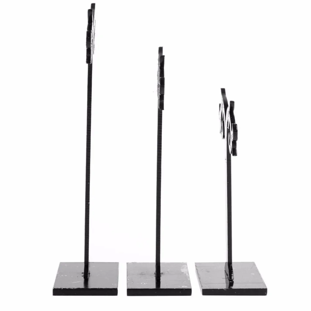 

3Pcs Acrylic Earrings Stand Holder T-Shape Ear Studs Display Rack Jewelry Organizer Black Earring Display Rack Organizer