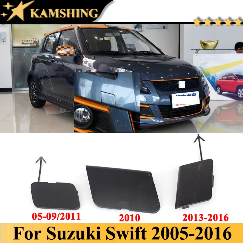 Kamshing For Suzuki Swift 2005-2016 Front Bumper Tow Hook Cover Lid Tail Trailer Garnish Lid Towing Cap Shell Trim Garnish Hood