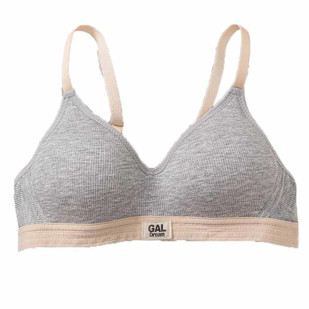 

Sweet Shockproof Wireless Deep V Bra Lingerie Anti-sagging Underwear for Women Students Teenagers Push Up Bra Gifts