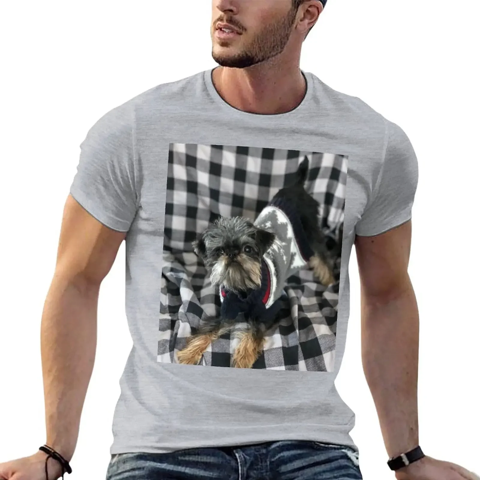 

Adorable Brussels griffon dog T-Shirt animal prinfor boys sublime mens tall t shirts