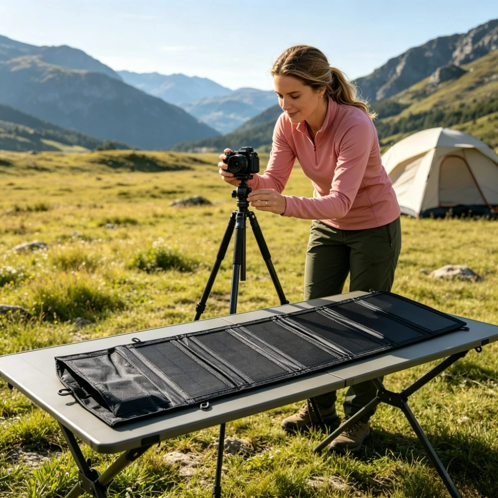 Durable Stitching USB Solar Panel Foldable 25W 100W Portable Waterproof Charger for Cycling Climbing Fishing Yard Outdoor Daily