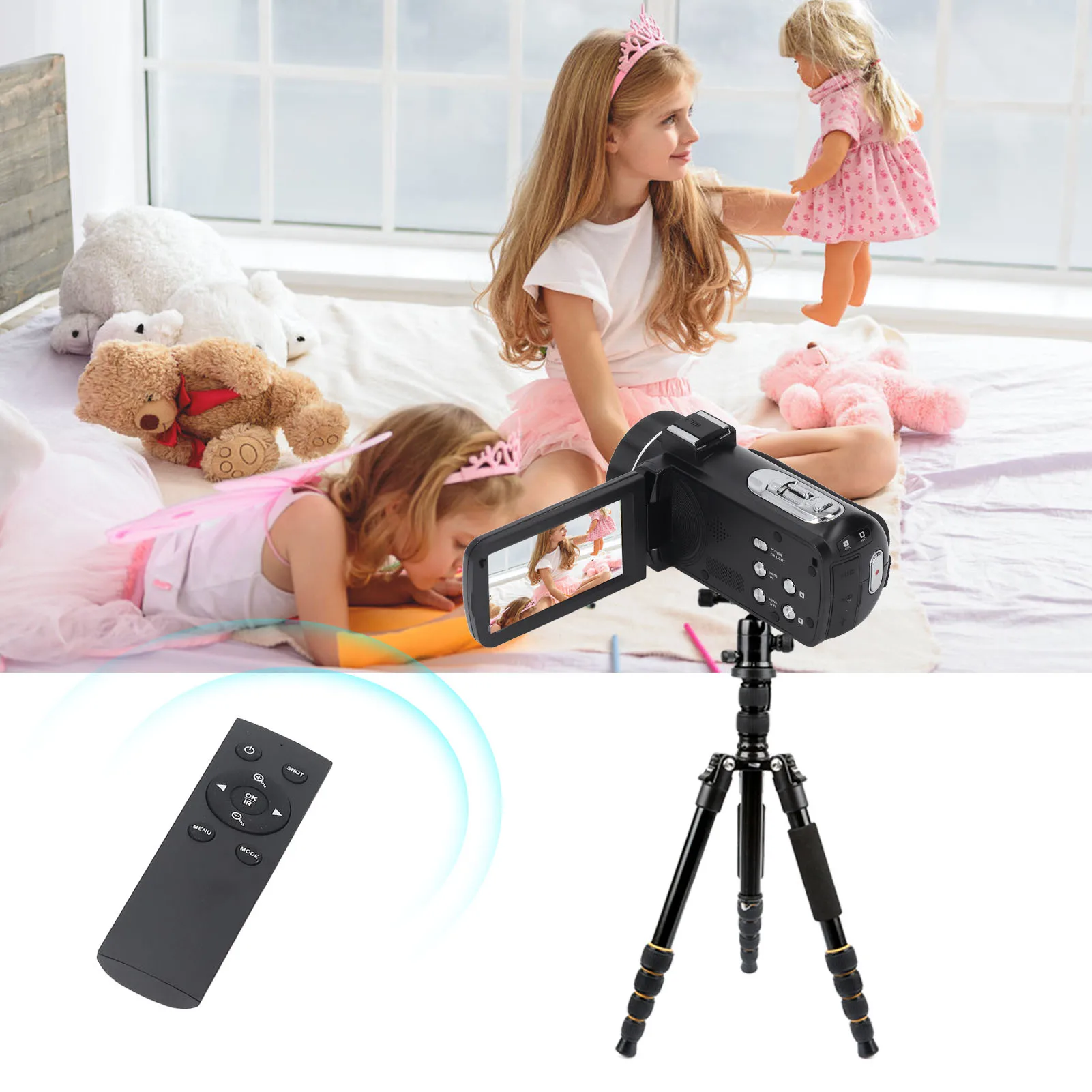 4KウルトラHDデジタルビデオカメラ WIFI 18倍ズーム 3インチIPSタッチスクリーン DVカメラ ブロギング、マイクロフィルム、教育、プロ用