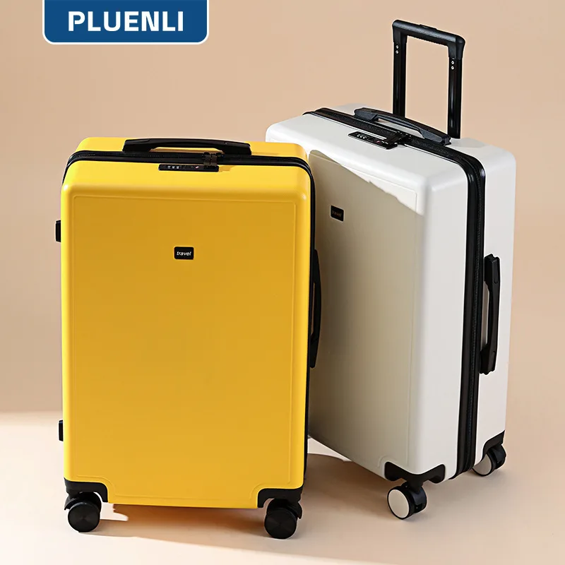 pluenli-luggage-strictly-selected-trolley-case-travel-luggage-password-case-boarding-leather-lightweight