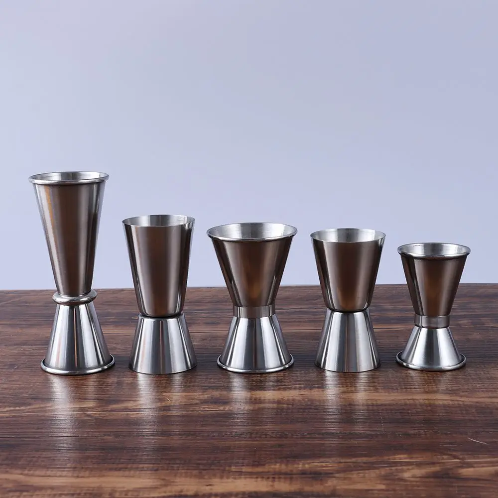 Stainless Steel Cocktail Shaker Measure Cup Dual Shot Drink Spirit Measure Jigger 15/30ml,25/50ml,20/40ml,30/50ml Measure Cup