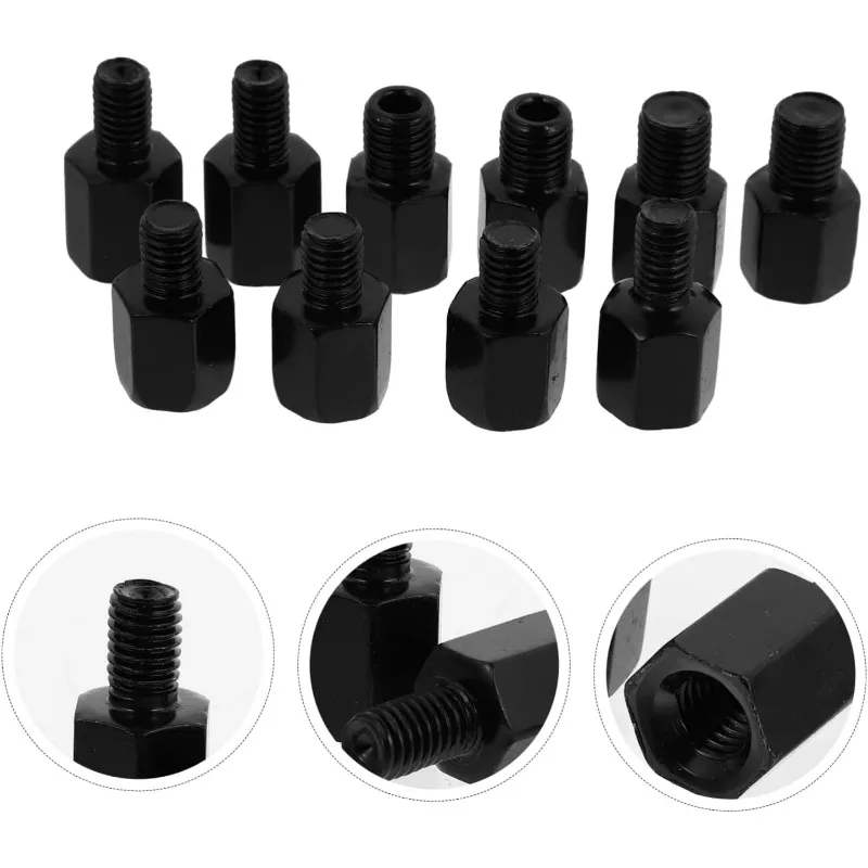 1 Paar schwarze Motorrads piegel adapter m10 10mm m8 8mm Rückspiegel Umbaus ch raube im Uhrzeiger sinn Anti-Uhr rechts links Gewinde