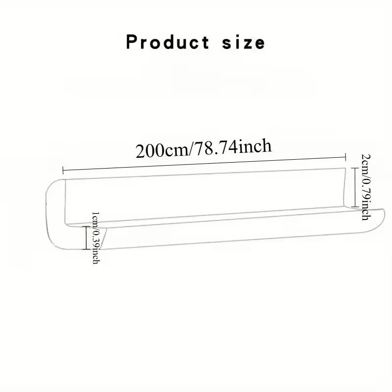 1 Buah Strip Karet Lembut Anti Tabrakan Strip Karet Hitam Putih Pelindung Sudut Furnitur Strip Pelindung Sudut Meja