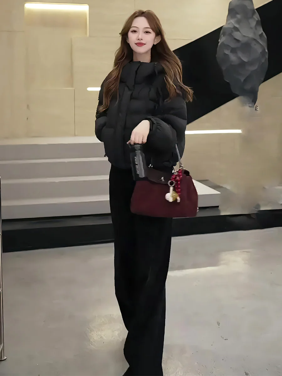 

Women's ort White Du down Jaet Winter Warm Coat Trendy Color Hat Design Commute Sle Thiened Cold Proof