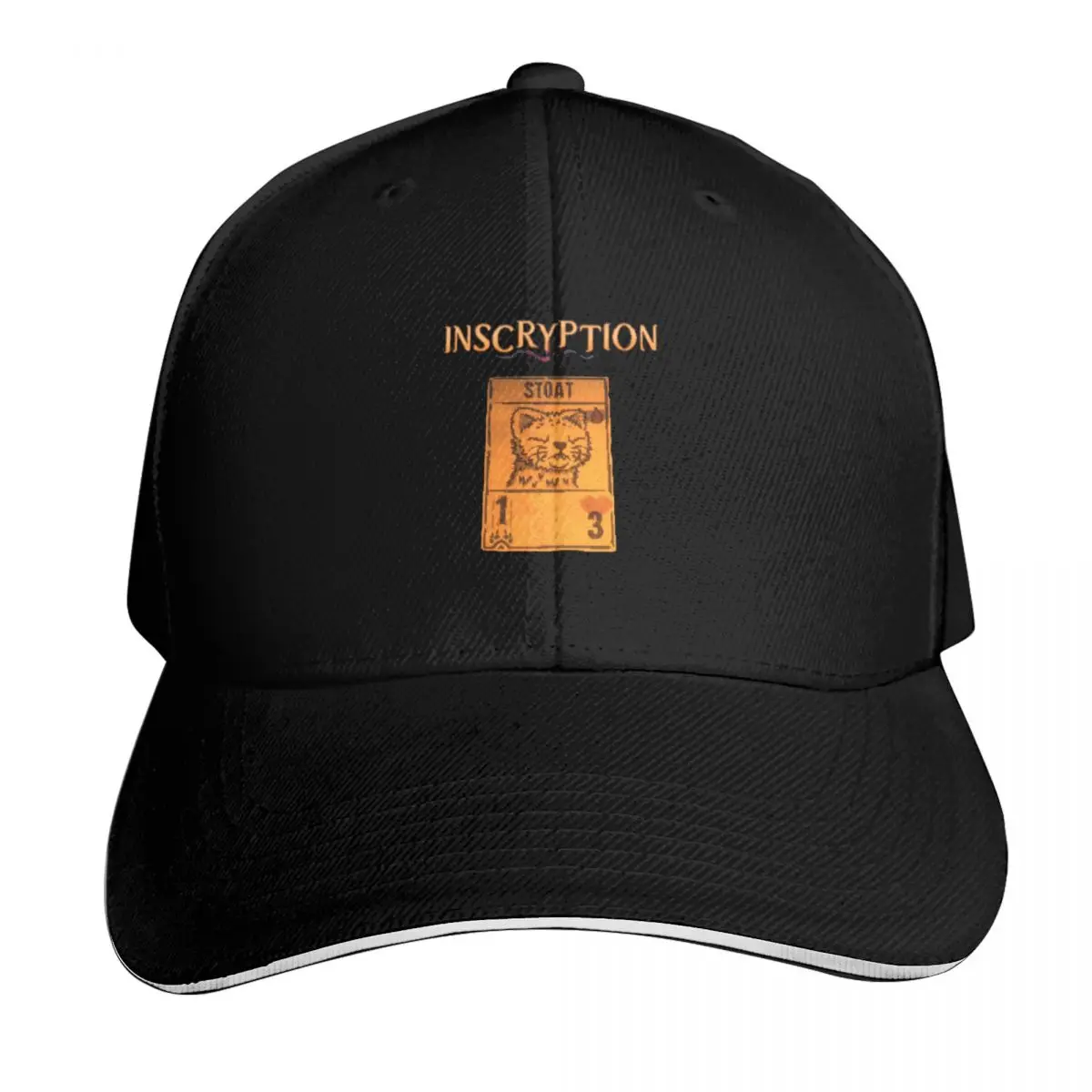 Inscryption Psychological Horror Stoat Card Game Halloween Scary Spooky Dark Escape-room Puzzles Baseball Cap