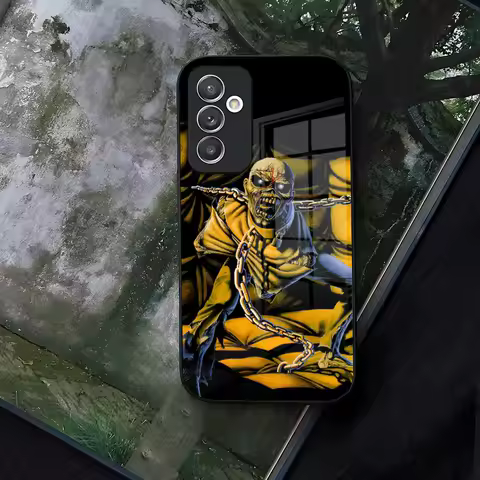 S-Skele-ton Rock-Band Phone Case Glass for Samsung Galaxy S24 S22 S20 S23 S21 Ultra Fe Plus A34 A54 A24 A52 A53 M54 Coque