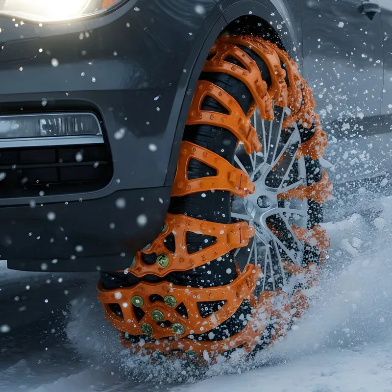Winter Car Tire Chains Snow Wheels Chain Emergency Double Grooves Anti Skid for 85x10cm Tire