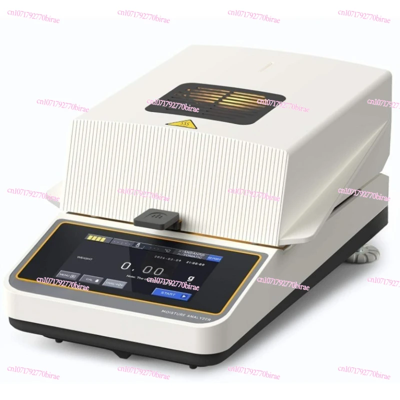 

Automatic Halogen Heating Moisture Meter Analyzer Tester 110g 0.01g/0.005/0.001g Touch Screen, for Tea, Grain, Feed, Corn, Food
