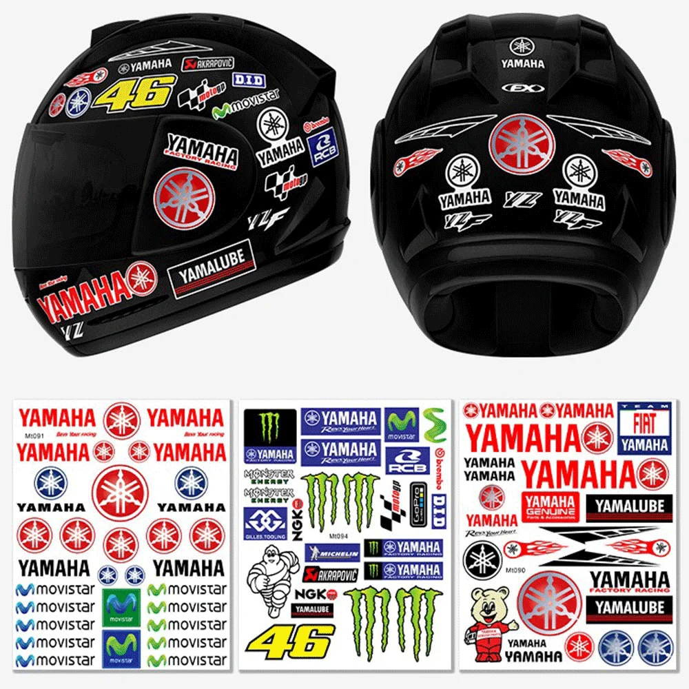 

New PVC Racing Motorcycle Decals Set Logo Stickers for Helmet Bike Car Motocross High-Quality Vinyl Motorcycle Decals