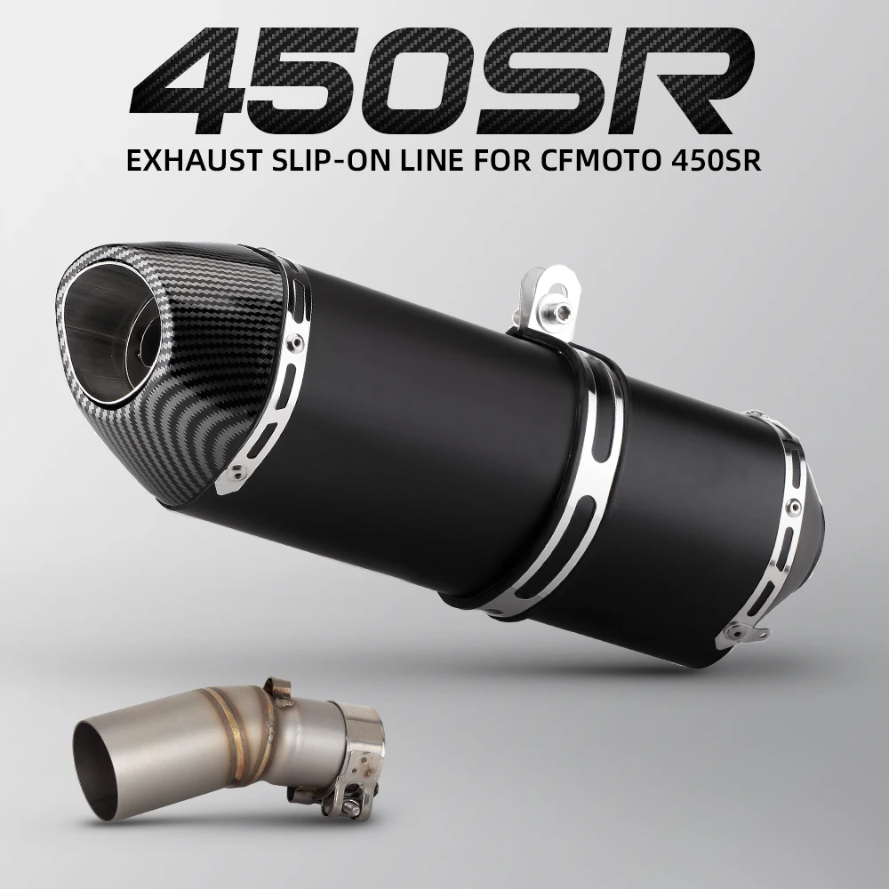

Выхлопная система 450NK Slip-on с глушителем R77 для мотоциклов CF MOTO 450SR, 450SS, 450NK, 450 SR SS NK 2022-2026, соединительная труба (mid-link)