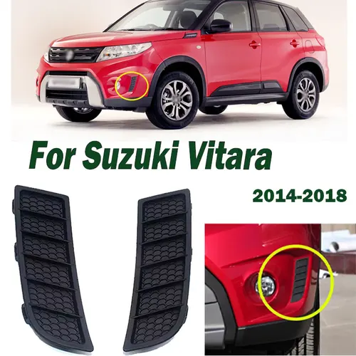 Imagen 1 del producto Marco de luz antiniebla del parachoques delantero del coche, cubierta de luz de marcha, marco de lámpara antiniebla delantera, accesorios de bisel para Suzuki Vitara 2014-2018
