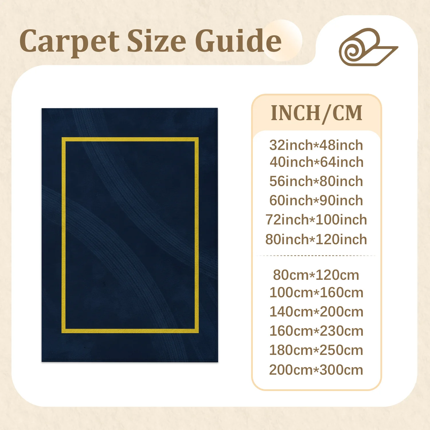 Large Indoor Area Rug, Soft Velvet Low Pile Non-Slip Dotted Backing, Machine Washable Navy Blue Modern Diagonal Striped Rug for Living Room, Bedroom Home Decor