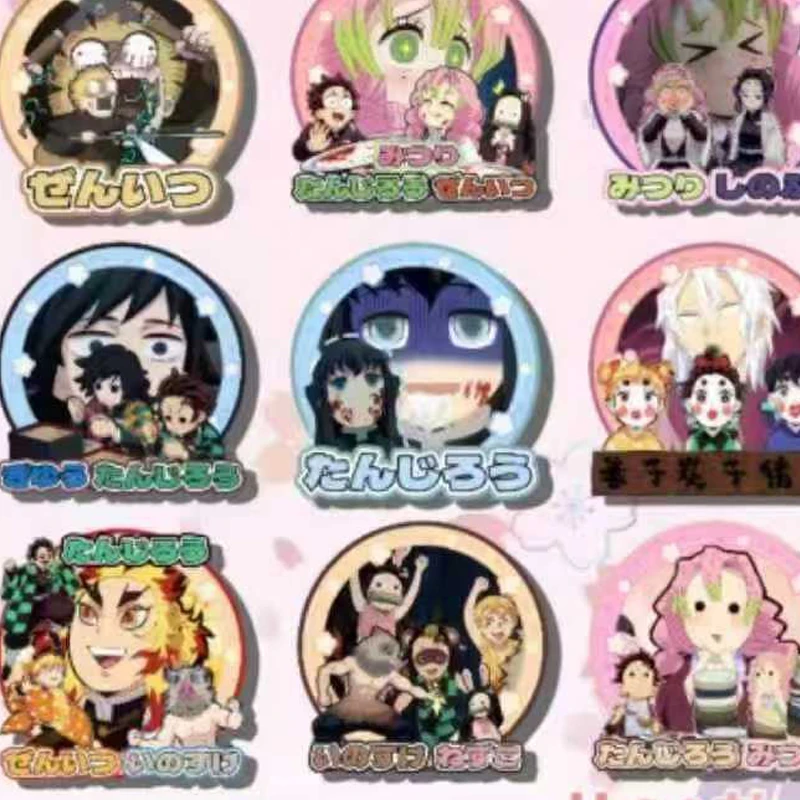 Demon Slayer Collection Acrylic Brick Refrigerator Sticker 80*80mm Limited Various Process Original Nami Qiu Studio Kids Toy