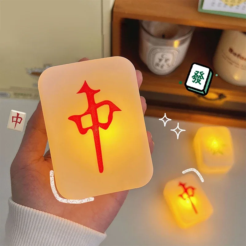 Chinese Mahjong Night Light Soft Light Eye Protection LED Lights Sleep LED Mahjong Creative Lighting