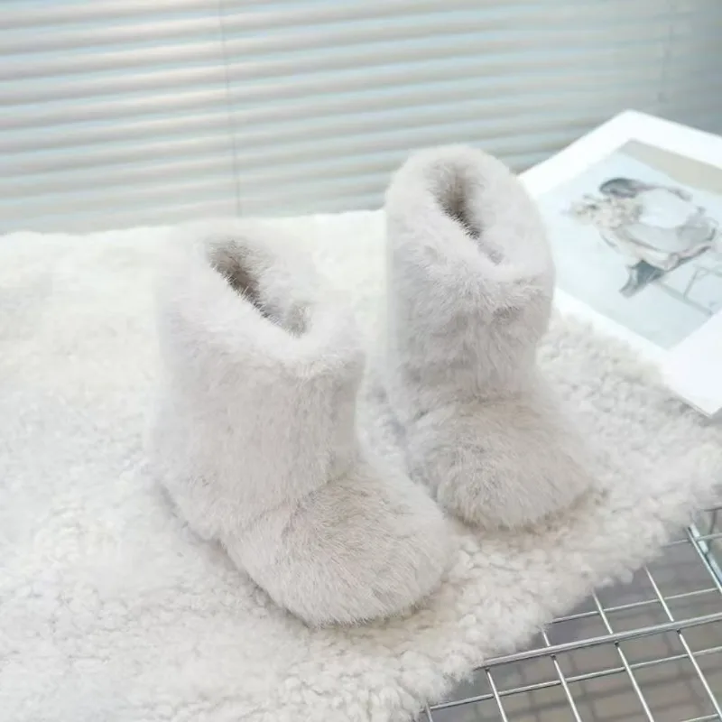 

Детские зимние сапоги, плюшевые зимние теплые нескользящие удобные ботинки для малышей, ботильоны на мягкой меховой подкладке для детей, Botas Para Niñas